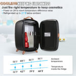 Vevor Mini Fridge, 6L Skincare Fridge With LED Light And HD Mirror, AC DC Makeup Fridges For Skin Care, Cosmetic Storage, Chill Face Mask Drink,  Small Refrigerator For Bedroom Dorm Desktop, Black - Image 4